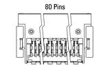 Размери на Zero8 Socket, ъглови, 80-пинов